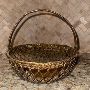 Vintage Brass wire basket